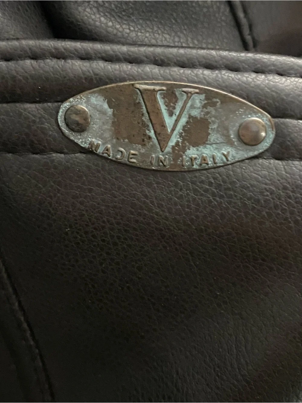Vintage Marlboro Man Black Leather Suede Shearling Jacket Coat Made In Italy XL